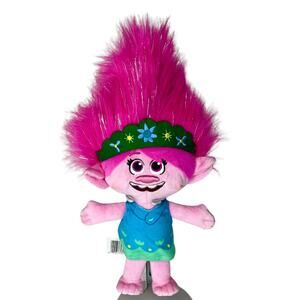 DreamWorks Trolls Topia Plush Poppy Troll 11" Kids Toy Pink Hair Doll Just Play